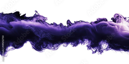 abstract purple smoke on white background.