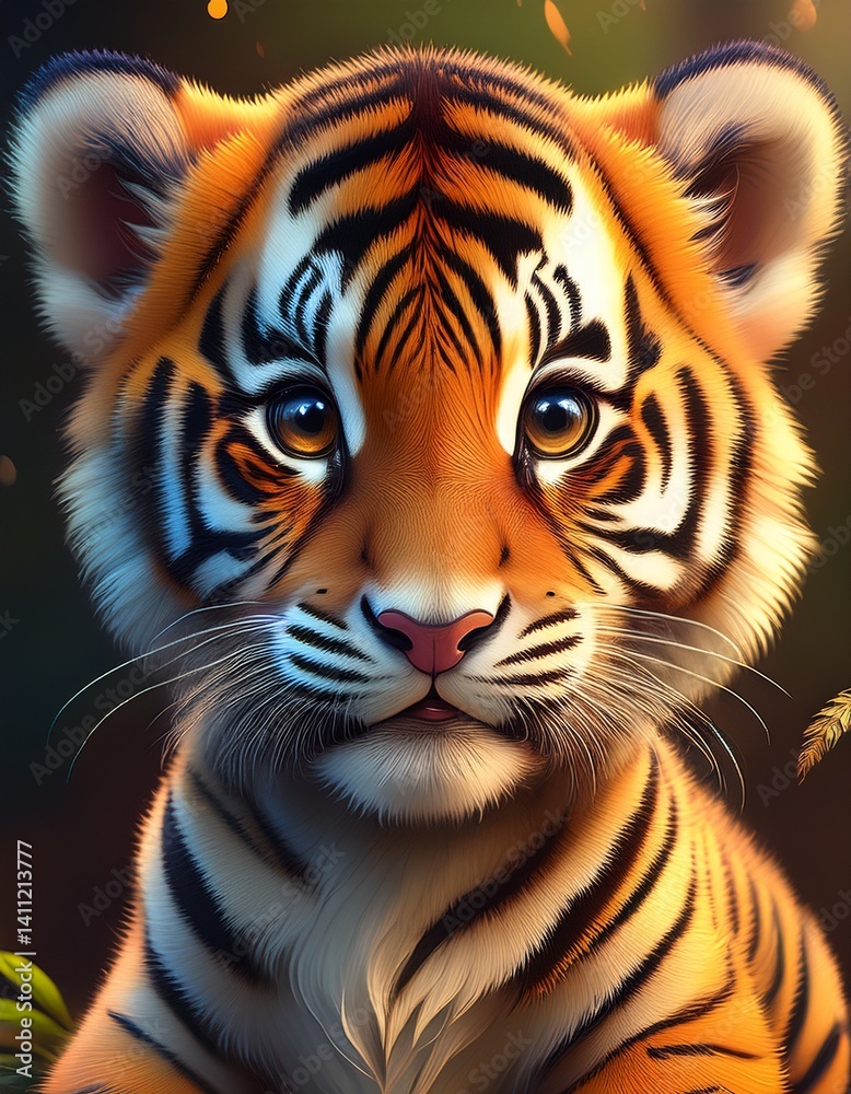 Fototapeta premium Portrait Tigerbaby