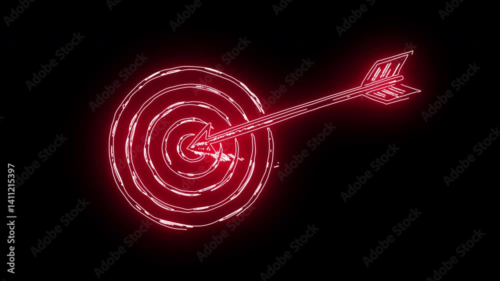 Arrow Hitting Target Success Goal Achievement Aim Business Concept