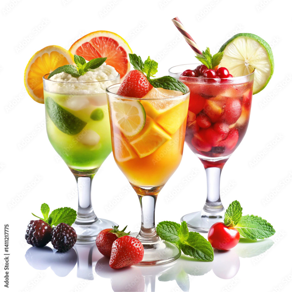 cocktail with fruits cocktail with fruits