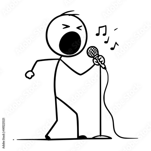 Sticky man singing