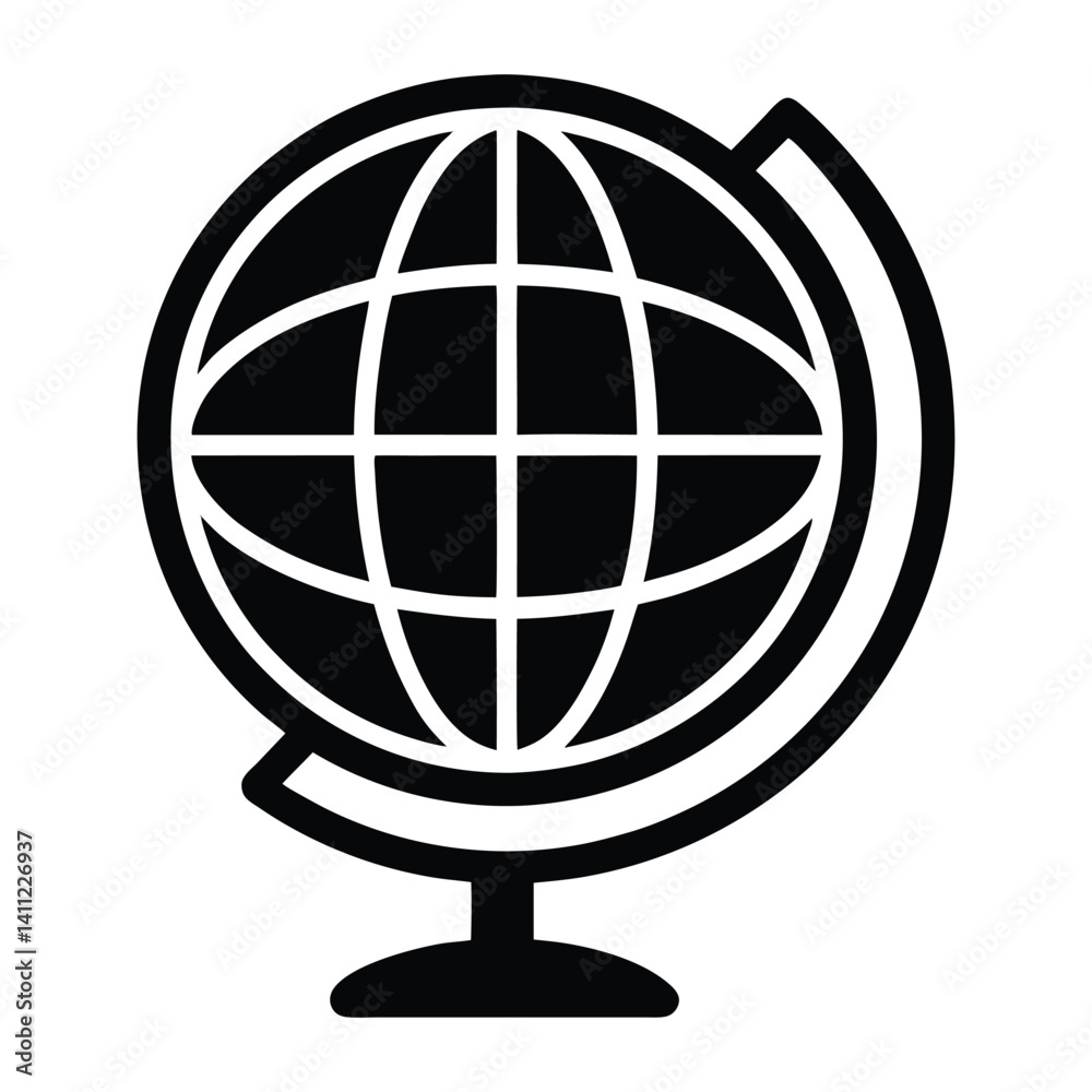 Globe icon vector isolated on white background. Globe icon vector isolated on white background.