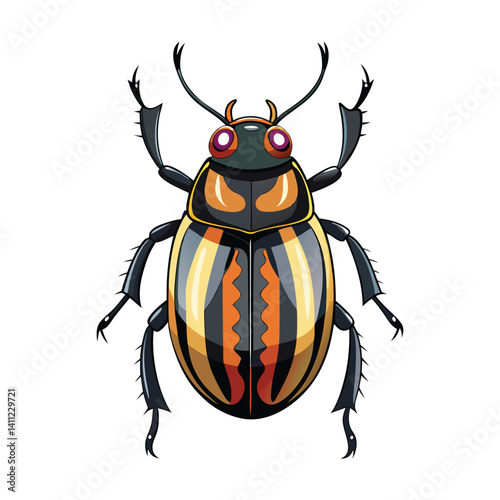 colorado potato beetle isolated on white