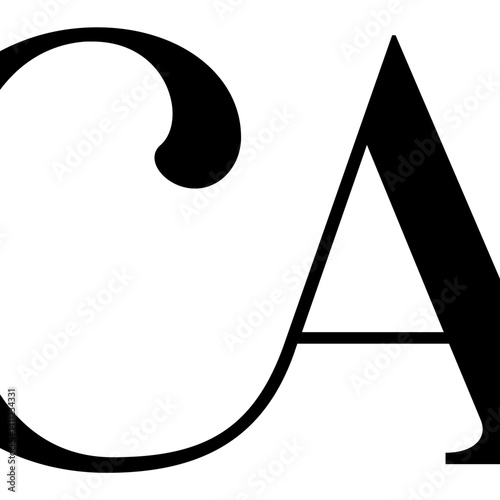 abstract CA letter logo monogram illustration