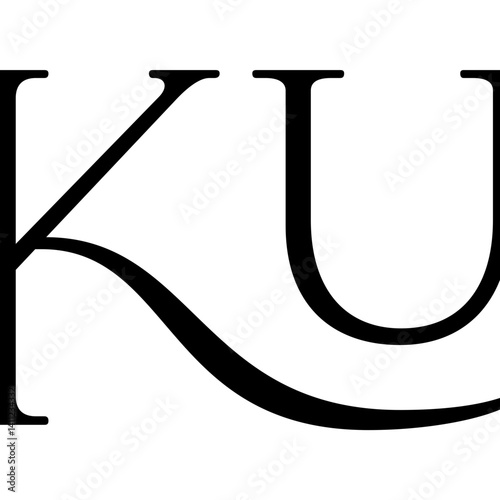  abstract KU letter logo monogram illustration