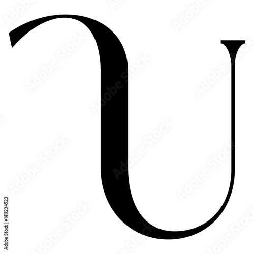  abstract U letter logo monogram illustration