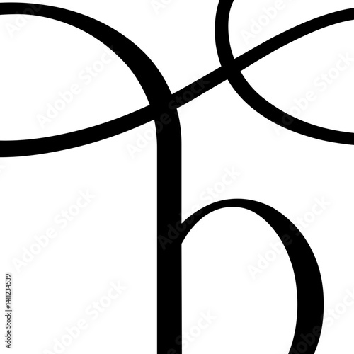  abstract B letter logo monogram illustration