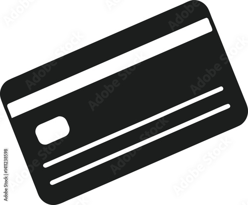 Simple Black Credit Card Design Illustration