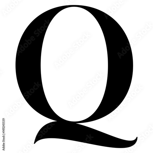 Q abstract letter logo monogram illustration