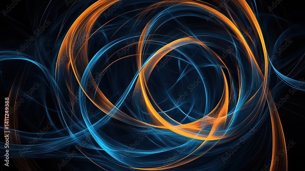 Abstract Circular Shape of Glowing Flames with Blue and Orange Hues. Vibrant Energy Ring Against Dark Background. Ideal for Design, Illustrations, and Concepts of Fire and Energy. Abstract Circular Shape of Glowing Flames with Blue and Orange Hues. Vibrant Energy Ring Against Dark Background. Ideal for Design, Illustrations, and Concepts of Fire and Energy.