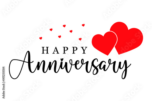 Happy Anniversary Typography vector, Clean and cheerful.