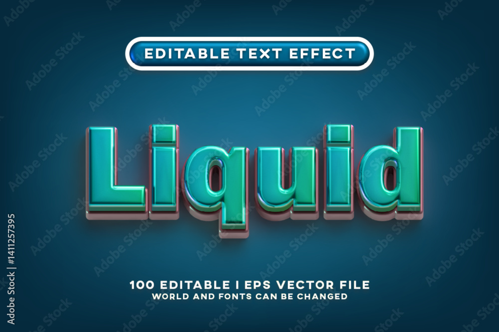 Obraz premium Liquid Editable Text Effect Design