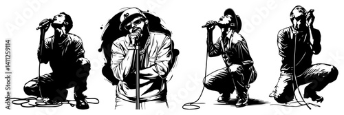  Rapper Microphone Stock Vectors and Vector Art 