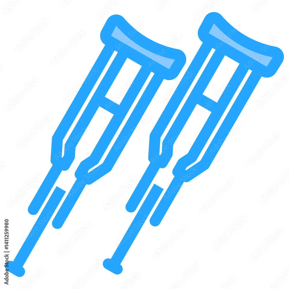 Crutches Icon Crutches Icon