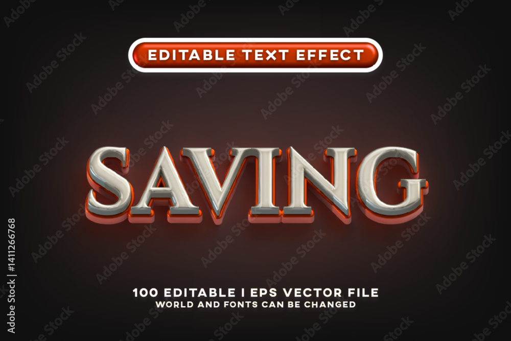 Fototapeta premium Saving Editable Text Effect Design