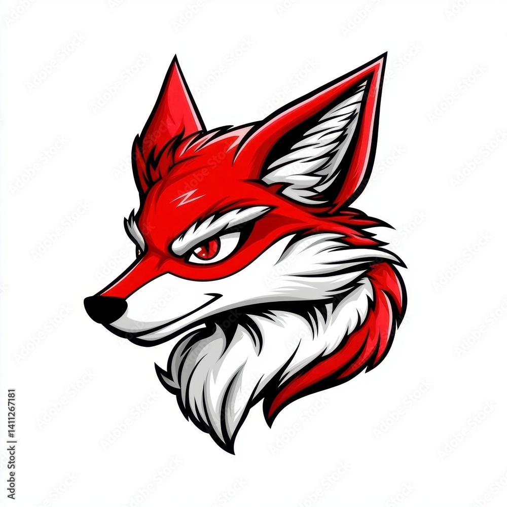 Fototapeta premium Vibrant Fox Illustration