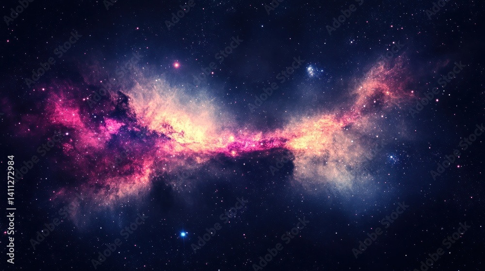 Fototapeta premium Cosmic Nebula in Deep Space (3)