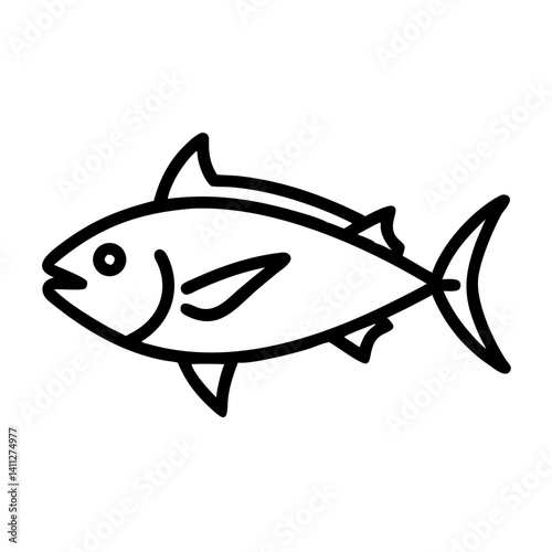 pacific bluefin tuna, midium fatty tuna. fish icon