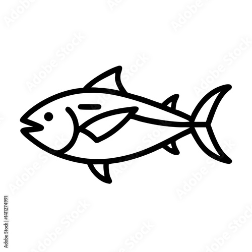 pacific bluefin tuna, midium fatty tuna. fish icon