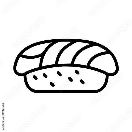Japanese food icon. Sushi. 