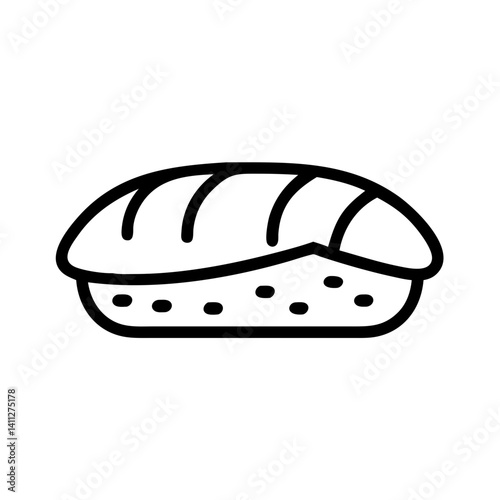 Japanese food icon. Sushi. 