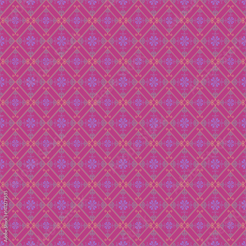 Beautiful retro seamless pattern design by geometric 