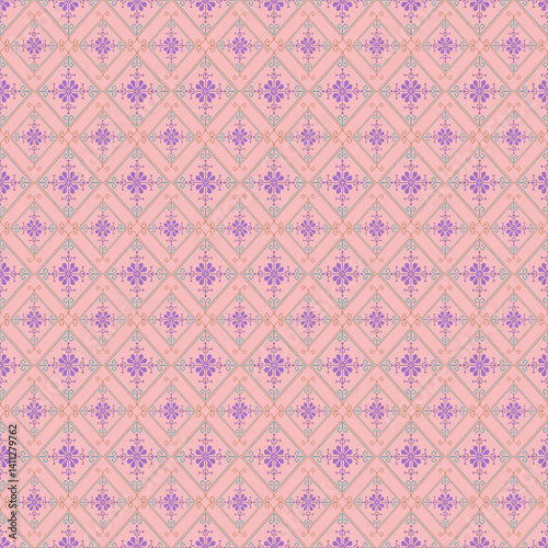 Beautiful retro seamless pattern design by geometric 