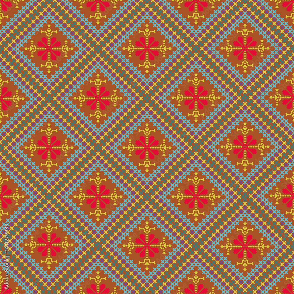 Beautiful retro seamless pattern design by geometric Beautiful retro seamless pattern design by geometric