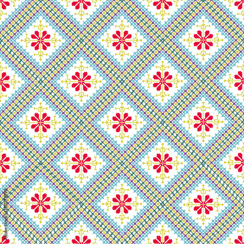 Beautiful retro seamless pattern design by geometric 
