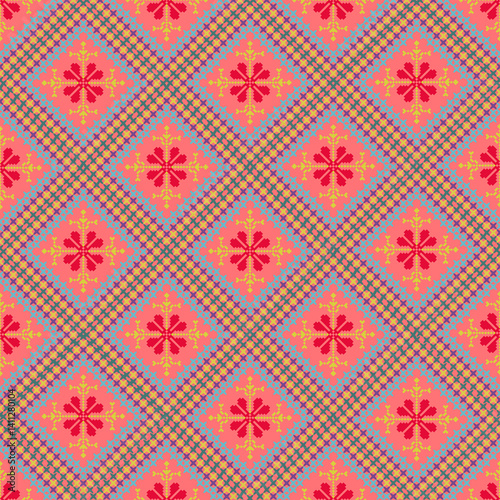 Beautiful retro seamless pattern design by geometric 