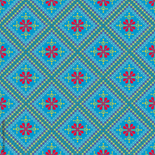 Beautiful retro seamless pattern design by geometric 