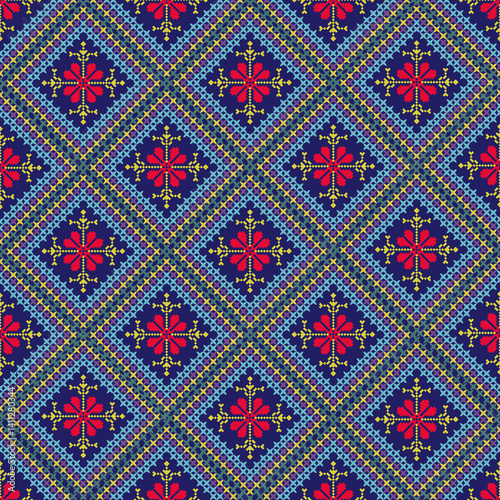 Beautiful retro seamless pattern design by geometric 
