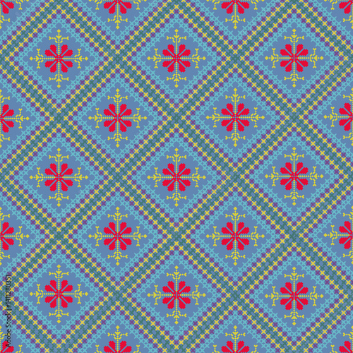 Beautiful retro seamless pattern design by geometric 
