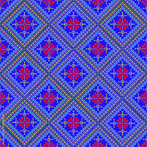 Beautiful retro seamless pattern design by geometric 