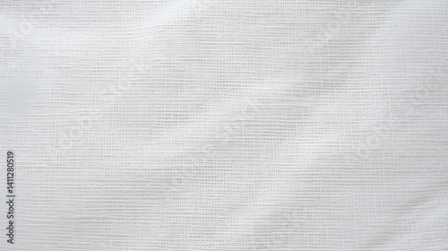 White cotton twill fabric pattern close up as background