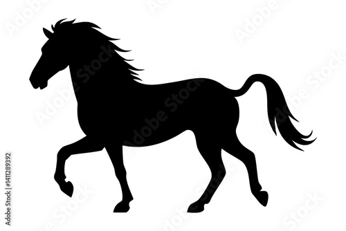 Graceful Horse Silhouette Art