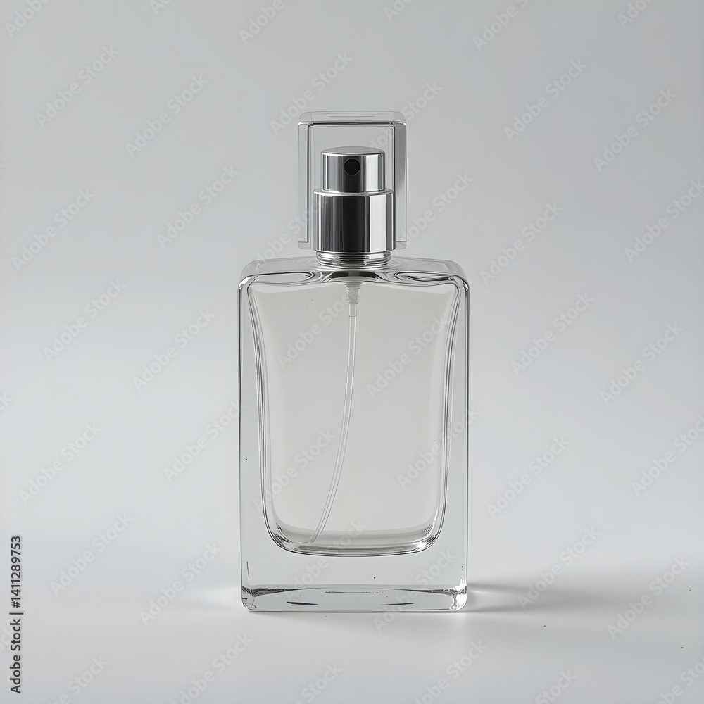 plain clear perfume bottle without writing on a white background plain clear perfume bottle without writing on a white background