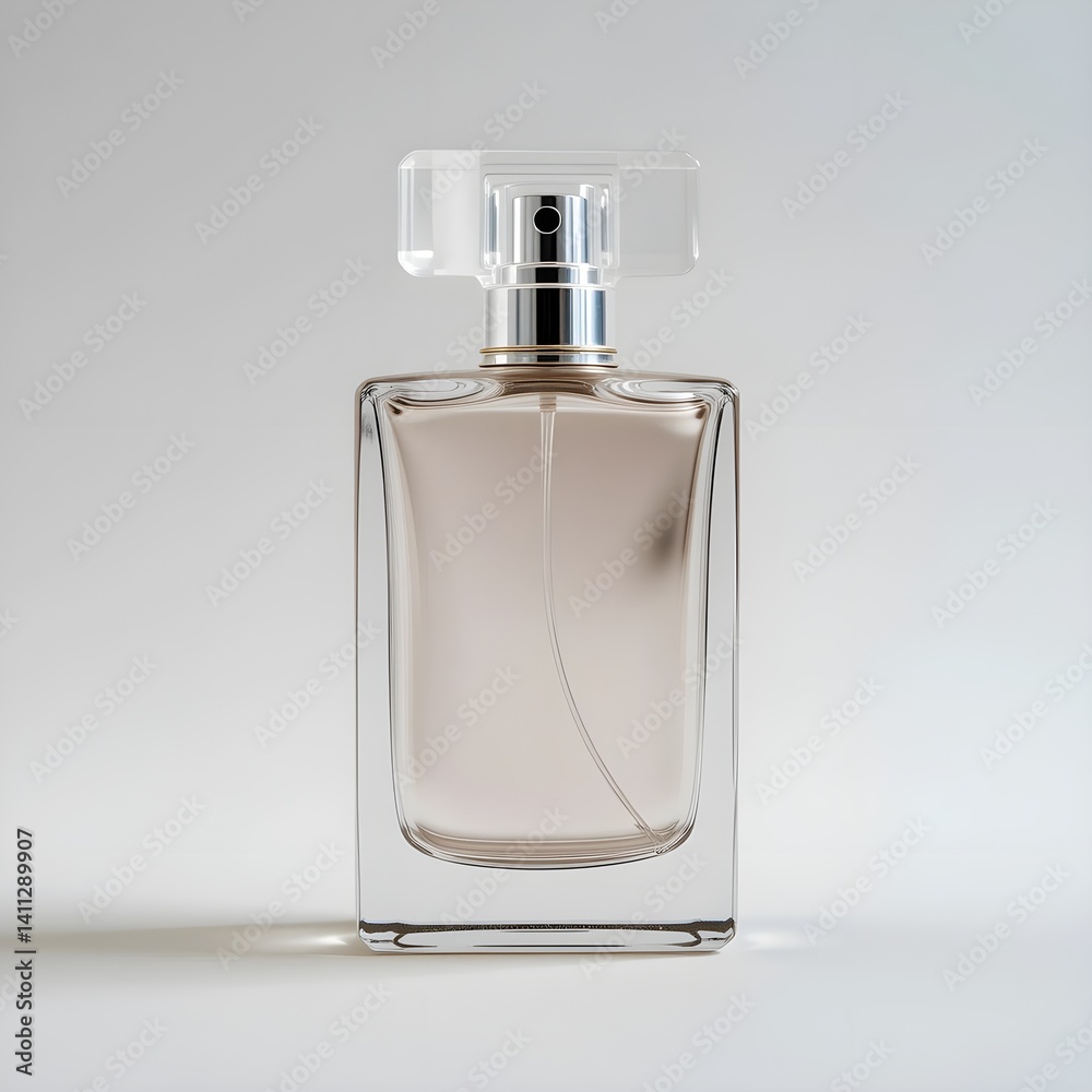 plain clear perfume bottle without writing on a white background plain clear perfume bottle without writing on a white background