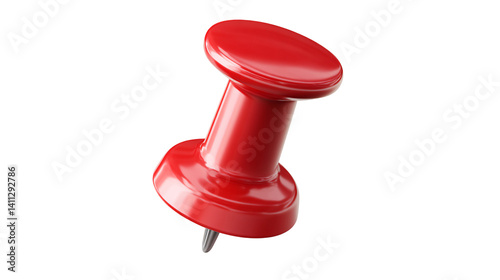 A single red pushpin isolated against a black background