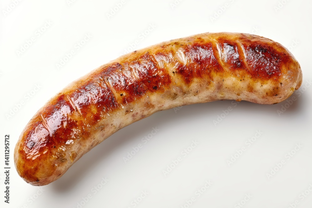 Juicy sausage on bright background captures mouthwatering closeup rich detail and appetizing brown crust for BBQ menu Juicy sausage on bright background captures mouthwatering closeup rich detail and appetizing brown crust for BBQ menu