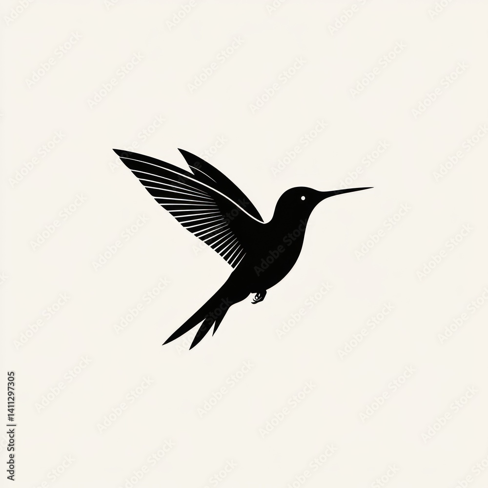 Fototapeta premium Hummingbird Silhouette