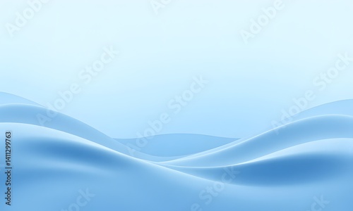 A picture of blue waves on an empty background.