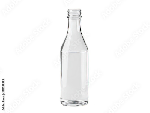 Wallpaper Mural Clear Glass Bottle Filled with Fresh Water on Transparent Background Torontodigital.ca