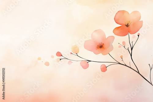 Fototapeta Naklejka Na Ścianę i Meble -  ink bloom watercolor background,