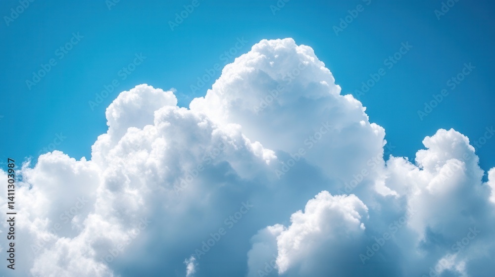 Fluffy clouds against a vibrant blue sky Fluffy clouds against a vibrant blue sky