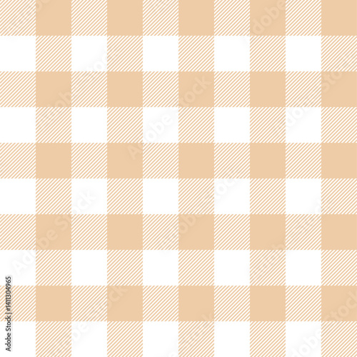 White and brown gingham