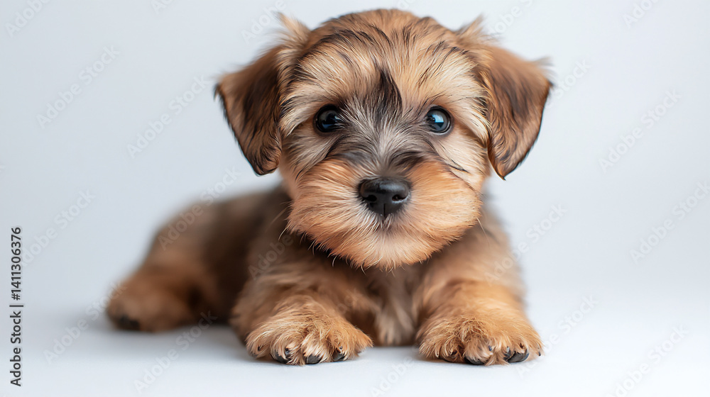 lively miniature schnauzer puppy,