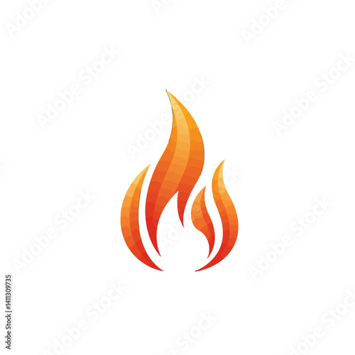 Abstract Fire Flame Icon