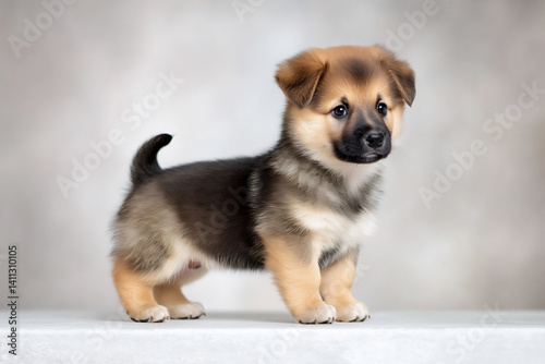 loyal shepherd puppy,