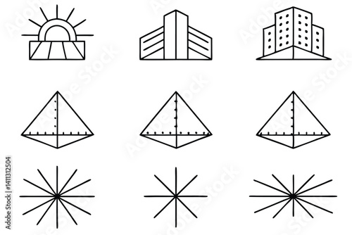 structural load dis line art architecture design schematic